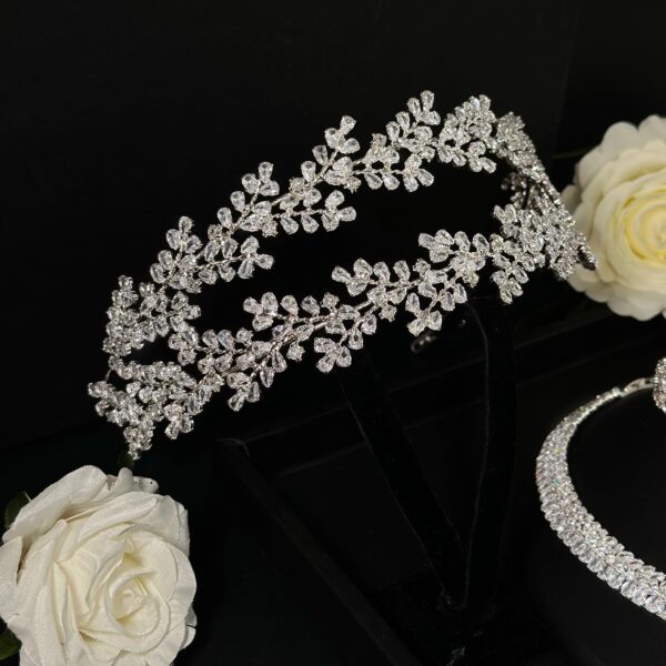 Wedding Headpiece with Zircon Stones