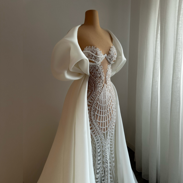 Cape Wedding Dress